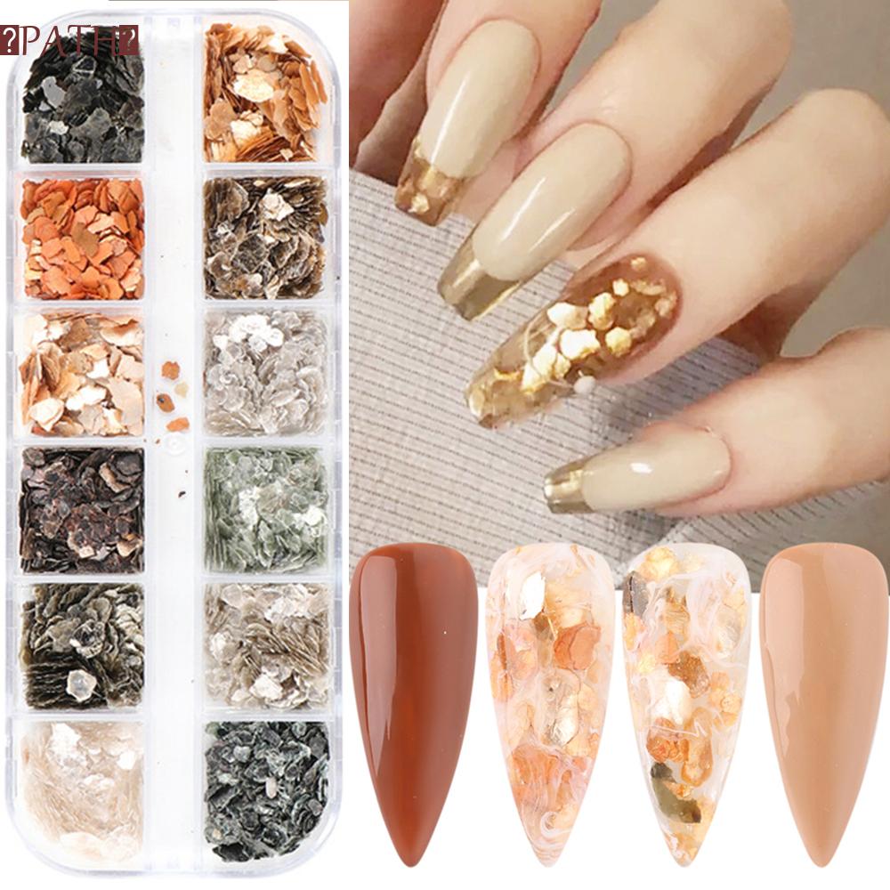 [Hàng mới về] Hộp phụ kiện trang trí móng tay 3d màu gradient