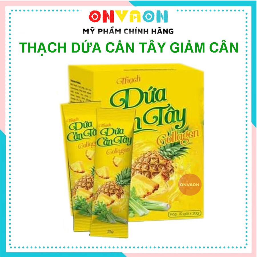 Thạch dứa cần tây Colagen Plus giảm cân giữ dáng đẹp da giảm cân ONVAON