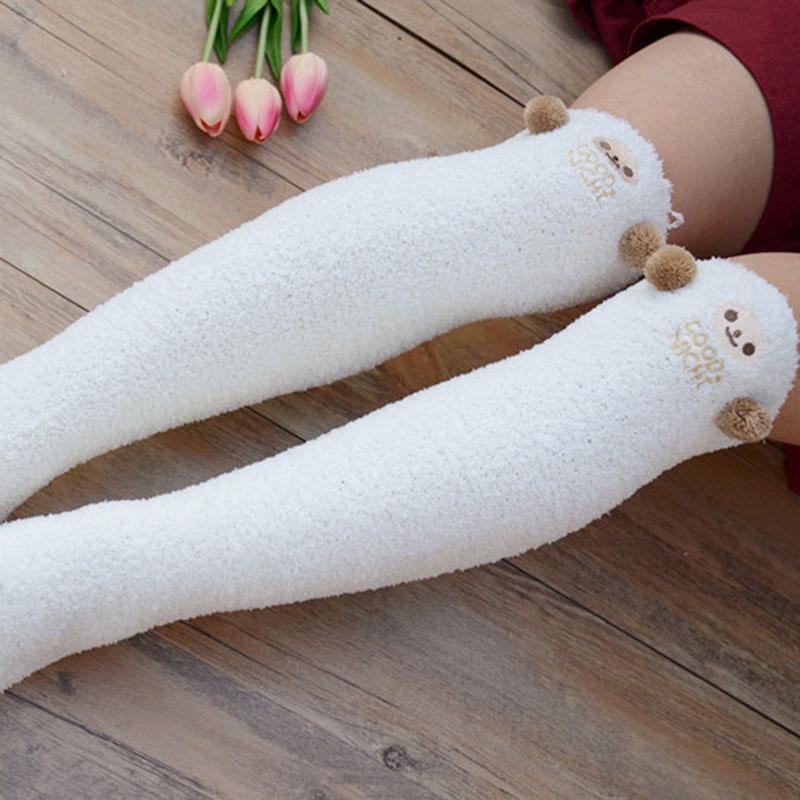 Đôi Tất Cotton Dài Họa Tiết Sọc Xinh Xắn Cho Nữ