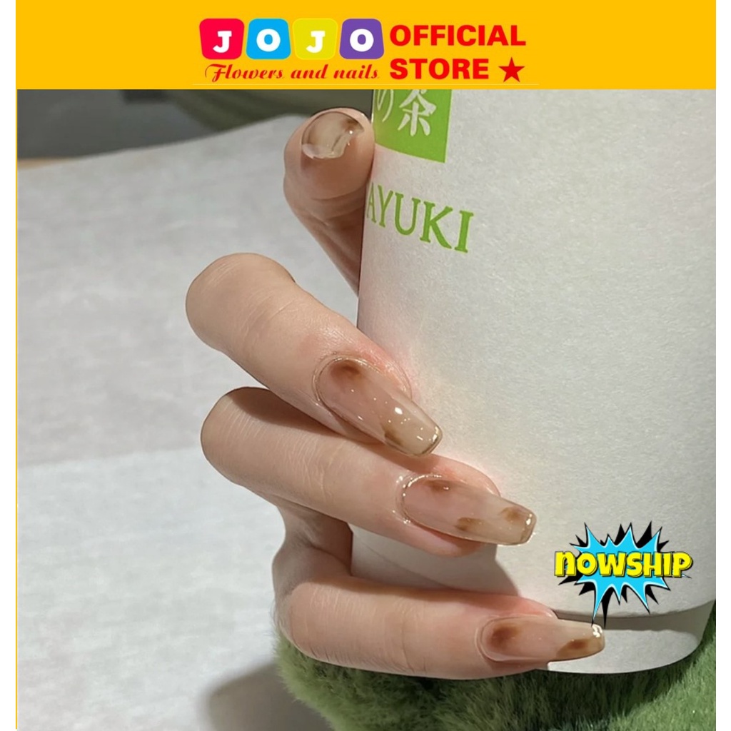 Móng tay giả dáng dài, false nail PD316 kèm keo dán, ngón thon dài