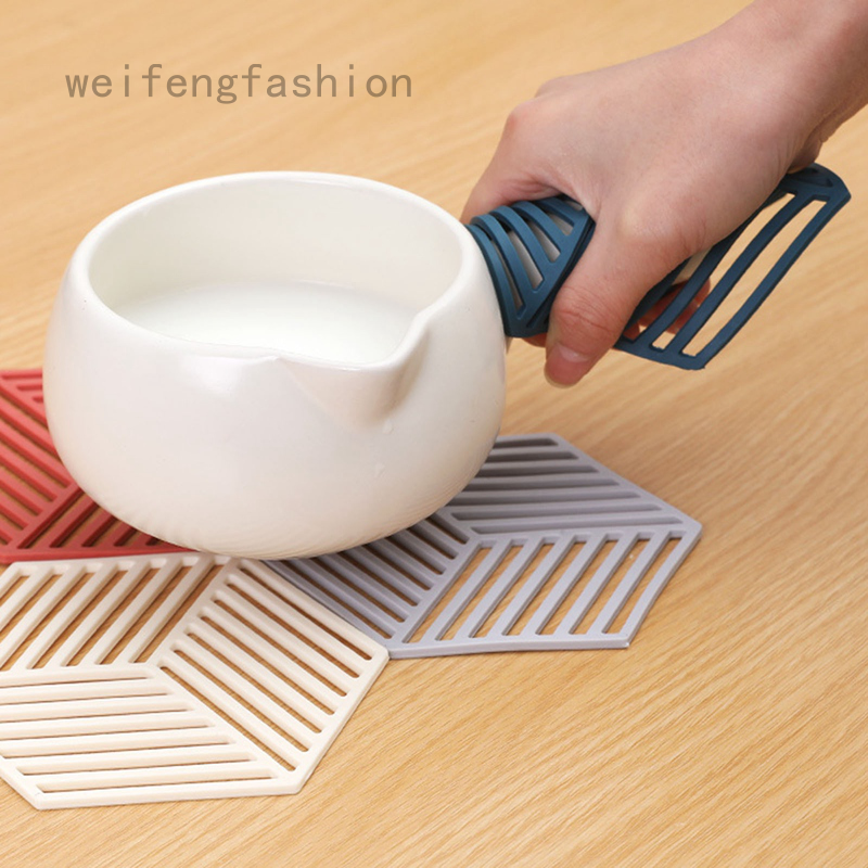 Đế lót ly/nồi/chén bát bằng silicon dày cách nhiệt chống bỏng sáng tạo
