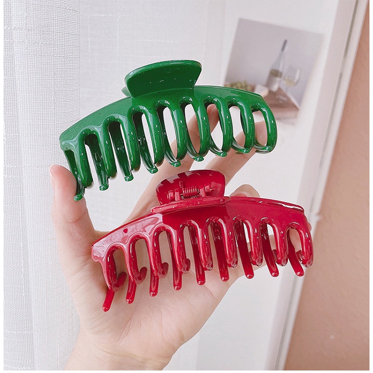 Kẹp Tóc Càng Cua Dạng Xương Cá Đơn Giản Nhiều Màu