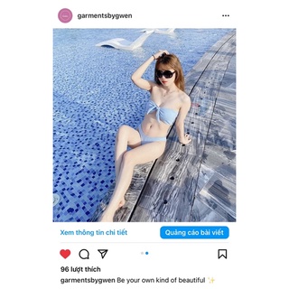 [NHIỀU MÀU] Bikini thun gân quây nơ