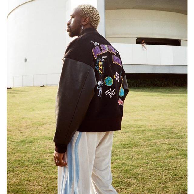 Áo Khoác Bóng Chày Dáng Rộng Thêu Chữ Phong Cách Hip-Hop Cá Tính Cho Nam