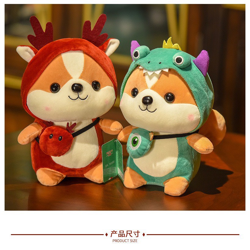 Gấu Bông Chú Chó Shiba FREESHIP Gối Ôm Chó Shiba Cosplay Đáng Yêu - Thú Nhồi Bông Cao Cấp