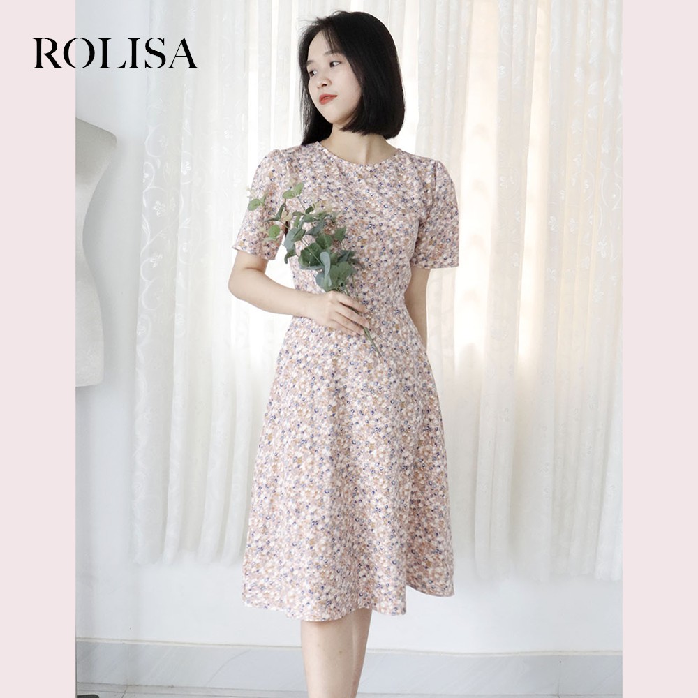 [Mã SKAMSALEP6 giảm 10% tối đa 100K đơn 150K] Đầm váy dài hoa nhí đơn giản, ngọt ngào RD037 màu hồng