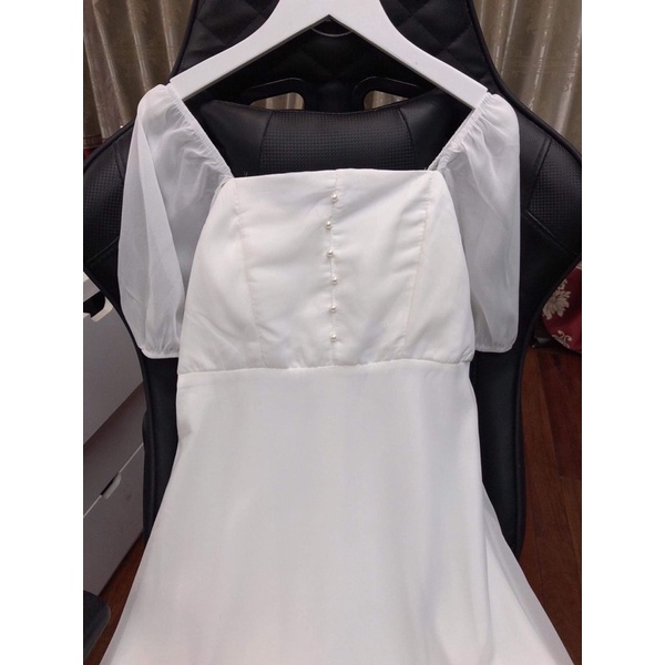 Váy cổ vuông hai lớp mút ngực HSU1