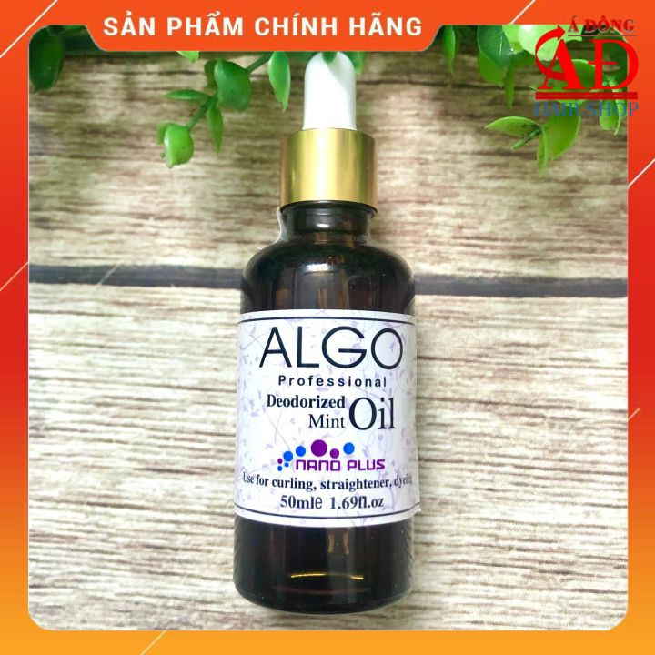 Tinh chất chống rát da đầu và khử mùi thuốc nhuộm tóc Algo Mint Oil hương bạc hà 50ml