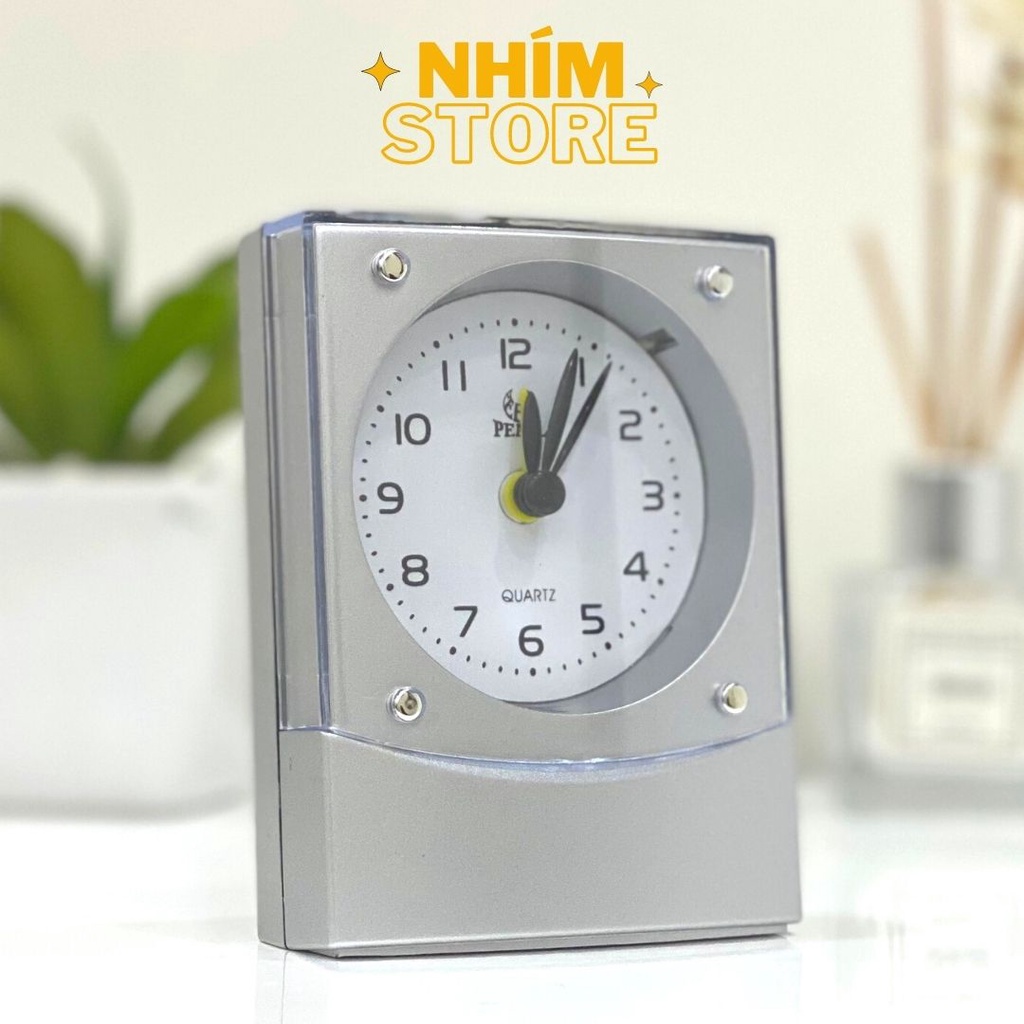 Đồng Hồ Báo Thức Để Bàn Hình Chữ Nhật Sang Trọng Lịch Sự Có Đèn Ngủ - Đồng Hồ Báo Thức Nhím Store Chuông Kêu To Giá Rẻ