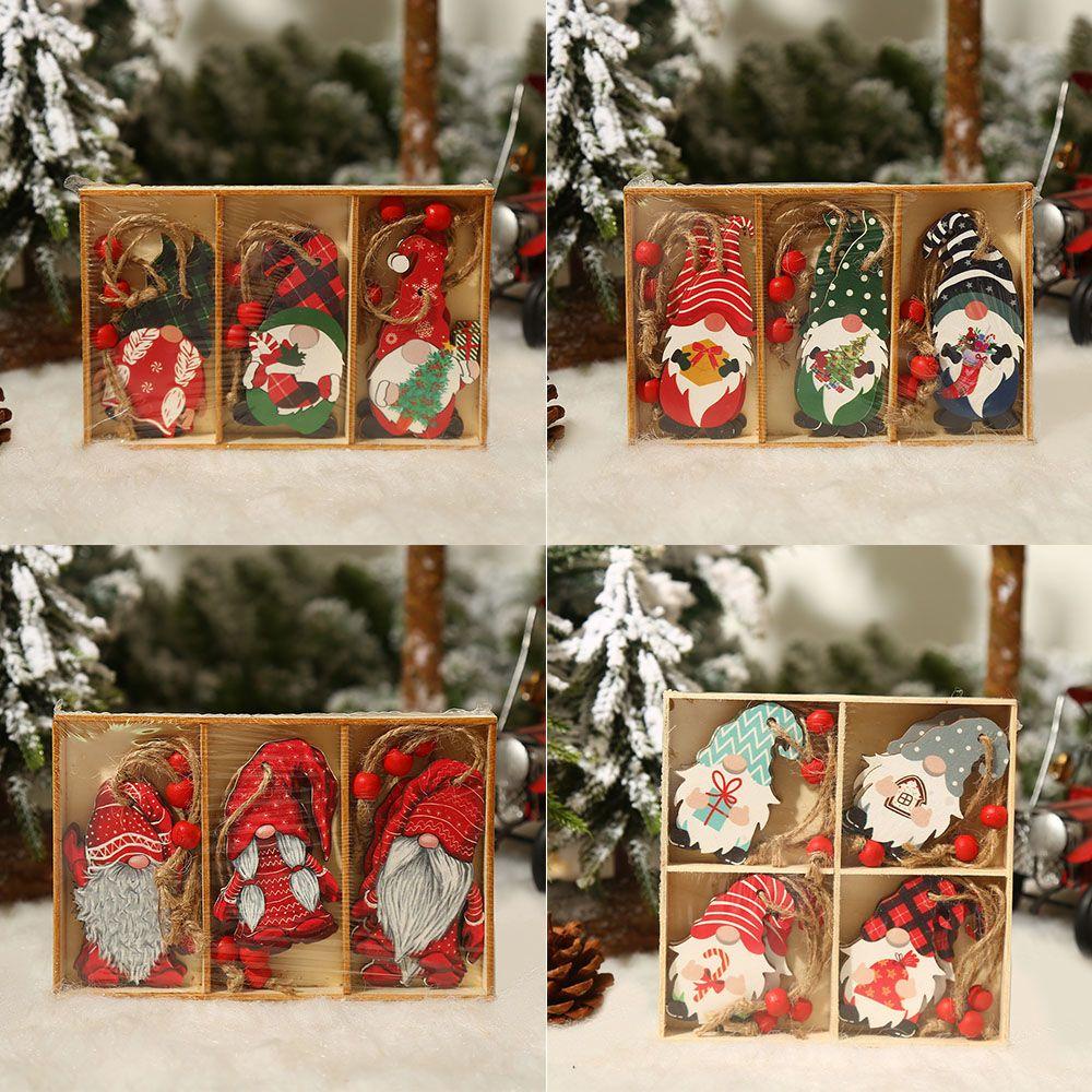 YOLA Bộ 9 / 12 Miếng Gỗ Trang Trí Cây Thông Noel