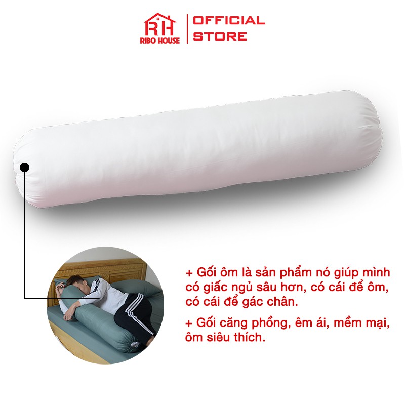 Ruột gối ôm RIBO HOUSE dài 108 cm êm nằm ôm ngủ ngon hơn RGH3x1