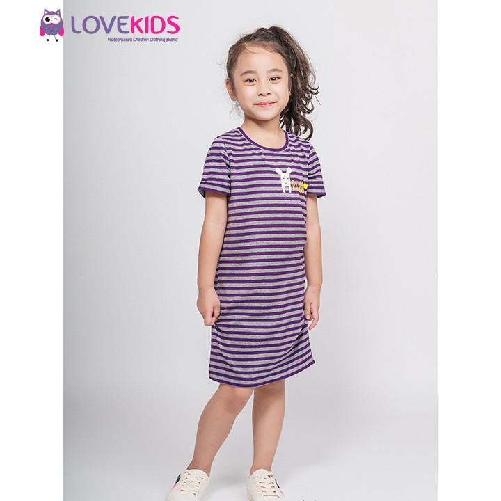 Váy suông kẻ – xanh LK0067 - Lovekids