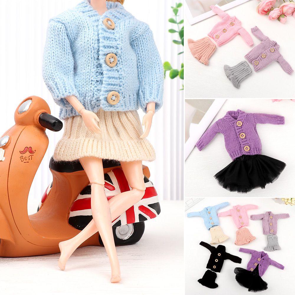 RAINBOW 1 Bộ Áo Len Dệt Kim Thủ Công Nhiều Màu Sắc Giản Dị