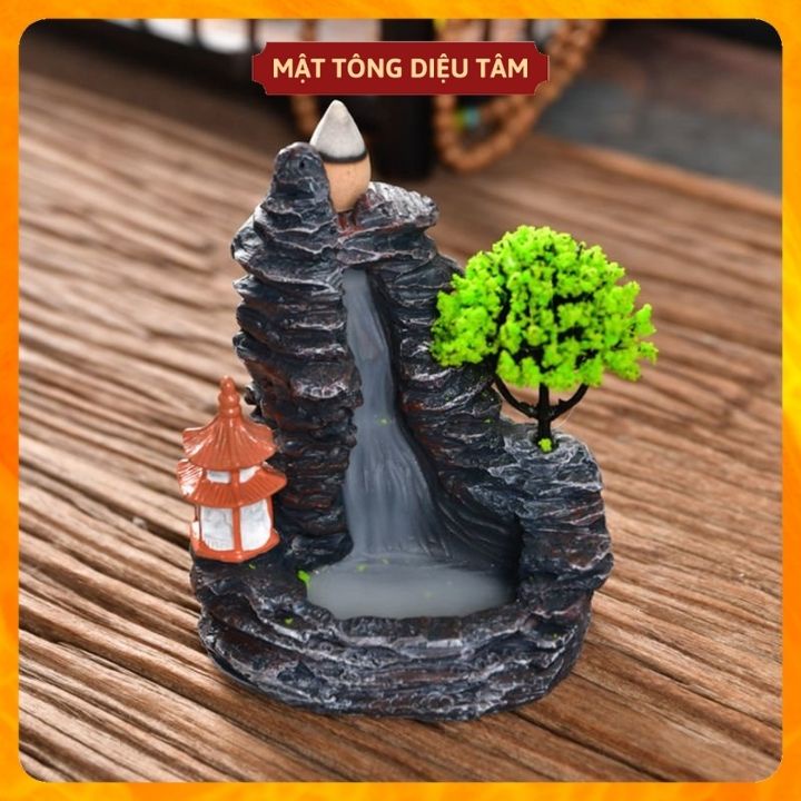 Thác khói trầm tặng 5 nụ trầm hương cao cấp dùng để đốt trầm hương , đồ thờ cúng trầm hương
