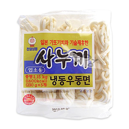 Mì Udon đông lạnh Cheonil Sanuki 230G*5 gói - 천일 사누끼우동면 230G*5 미지정 - Hàng nhập khẩu Hàn Quốc chính hãng