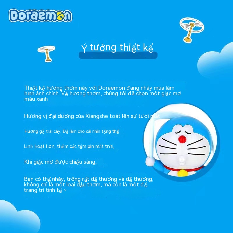 Doraemon Trang Trí Xe Hơi Sử Dụng Năng Lượng Mặt Trời Hình Doremon Đáng Yêu tự động xoay đồ trang trí xe hơi
