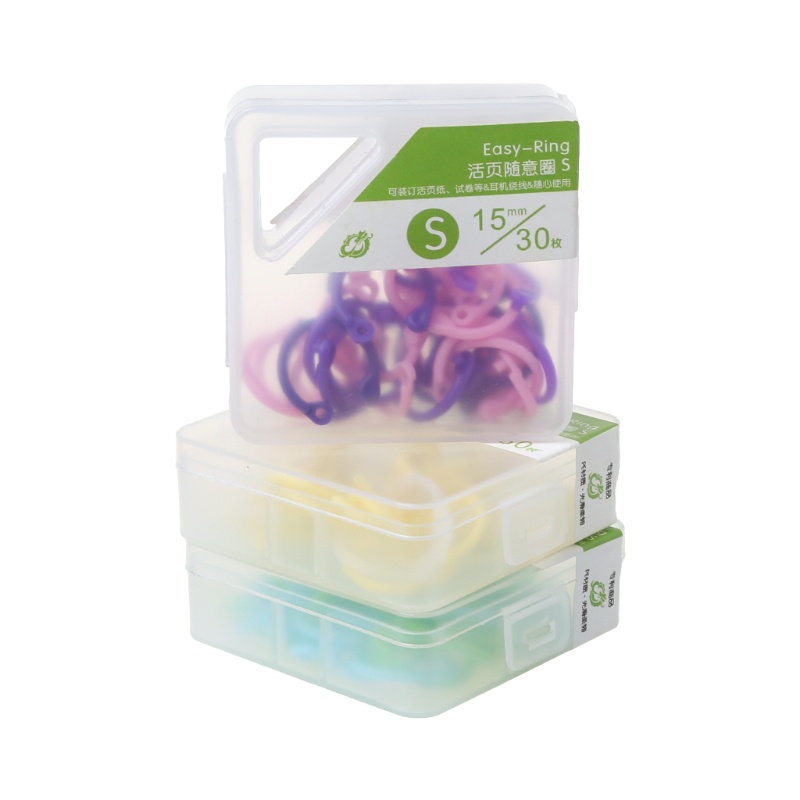 Vòng Kẹp Sách Bằng Nhựa Đa Năng Hình Tròn Họa Tiết Chiếc Lá Độc Đáo DIY