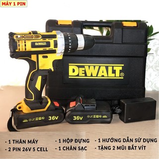 Máy khoan bê tông dùng pin, Máy khoan bê tông búa DEWALT 36V  TẶNG BỘ MŨI KHOAN, máy 1 pin