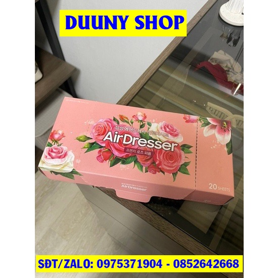 Giấy thơm quần áo  Aroma sheet/ AirDresser, hương hoa hồng Pháp chuyên tủ giặt khô LG Styler/Samsung