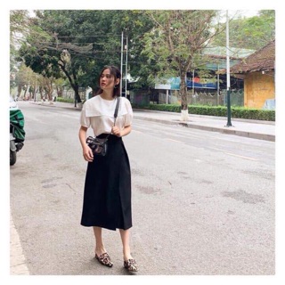 Chân váy tà lệch