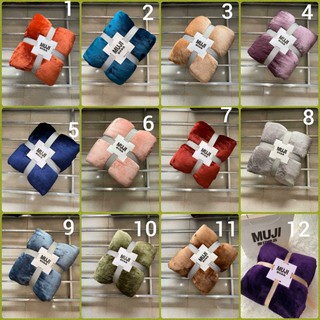 Chăn lông thỏ muji nhiều mẫu