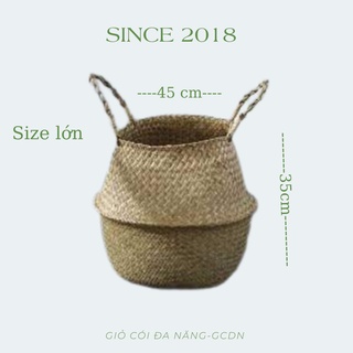 Giỏ cói cắm hoa trang trí