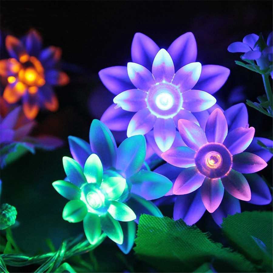 Dây đèn LED hình hoa sen dài 2m / 4m / 8m 20 bóng / 80 / 40LED trang trí giáng sinh