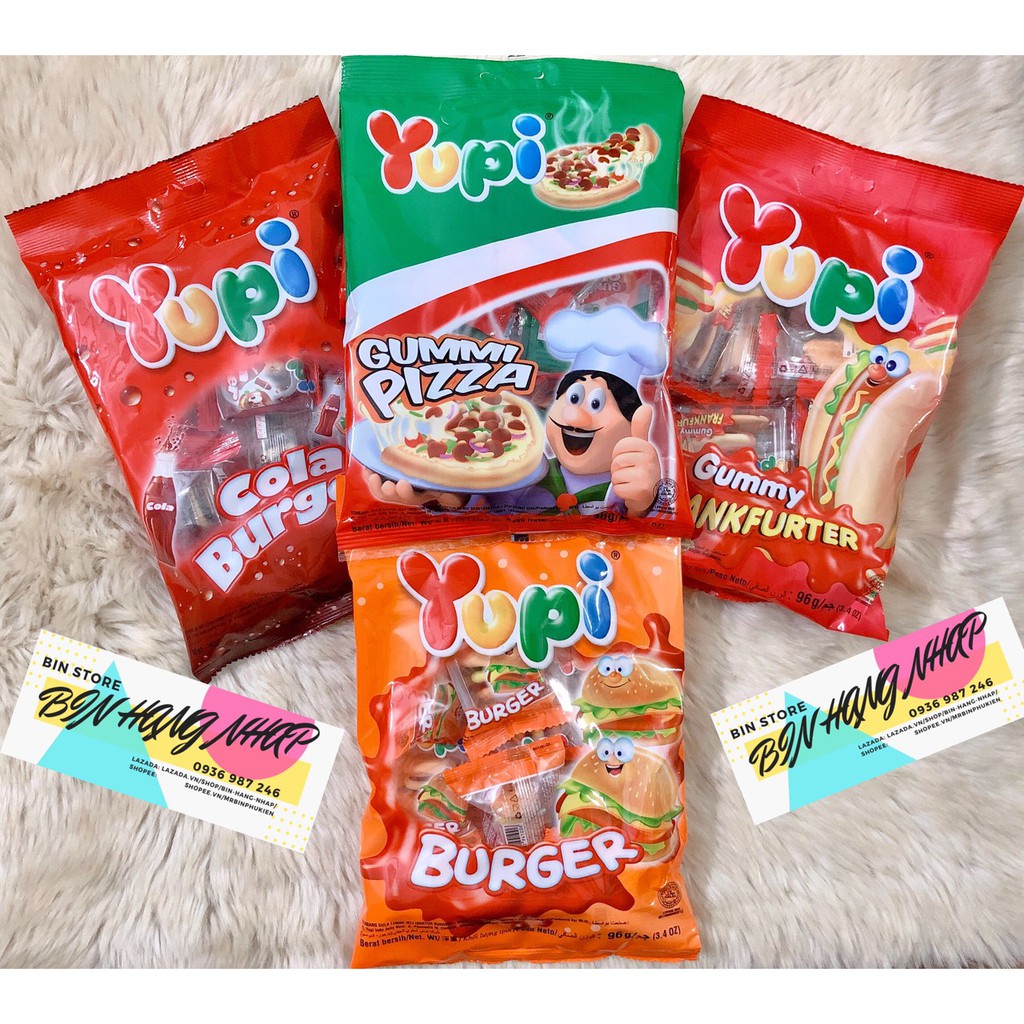 [Mã 267FMCGSALE giảm 8% đơn 500K] Kẹo Dẻo Hamburger Yupi (12 viên)