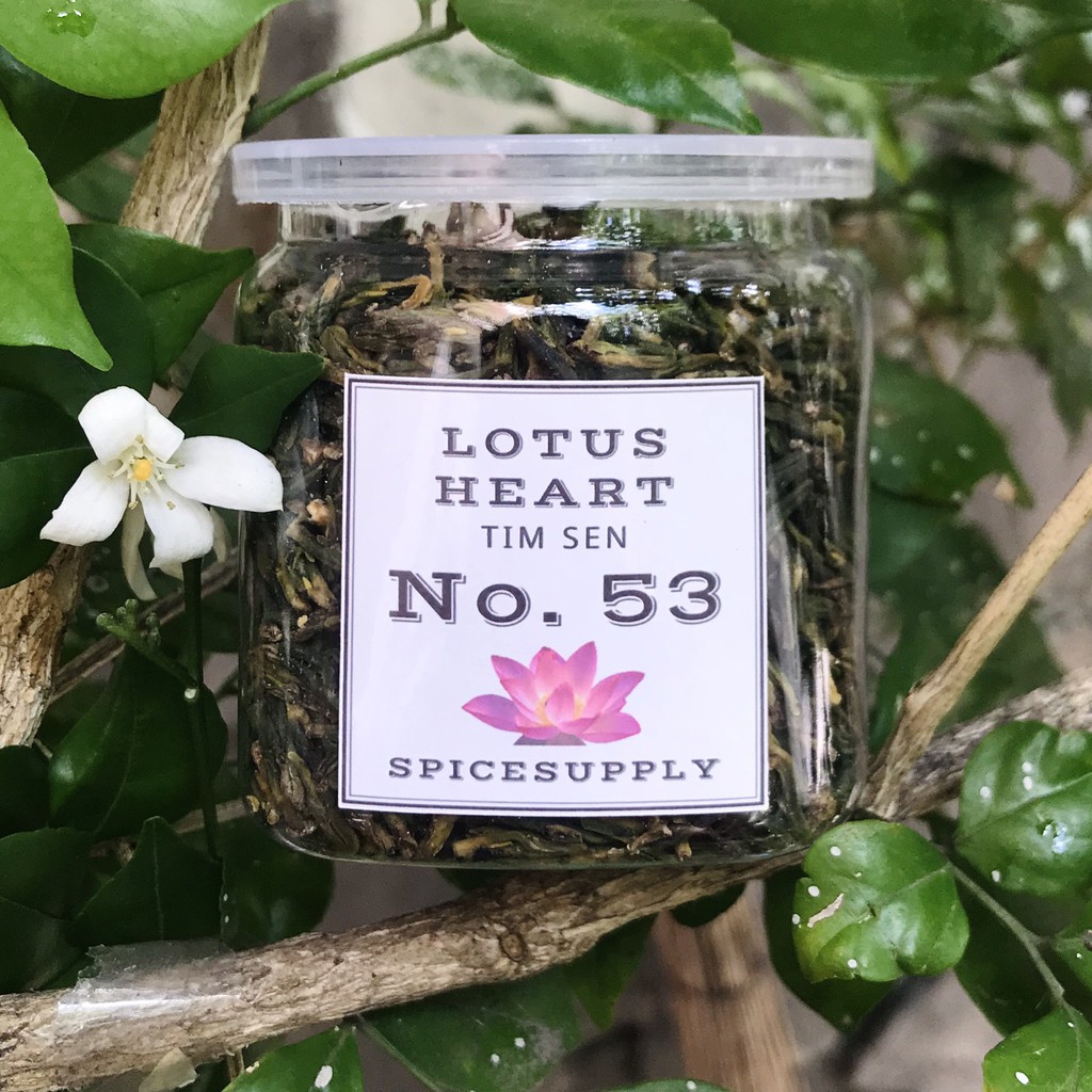 Lotus Heart - Tim sen trà hũ 60g tea tâm sen khô sao thơm