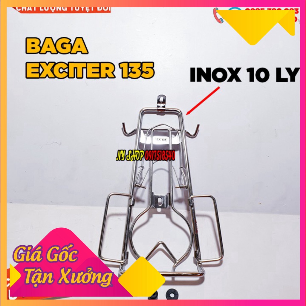 BAGA INOX 10 LY KO RỈ AB 17 - AB 20 / EXCITER 135 - 150 /WINNER X / WINNER V1 / WAVE A 17 - 20 / WAVE RS (Ảnh Sp thật)