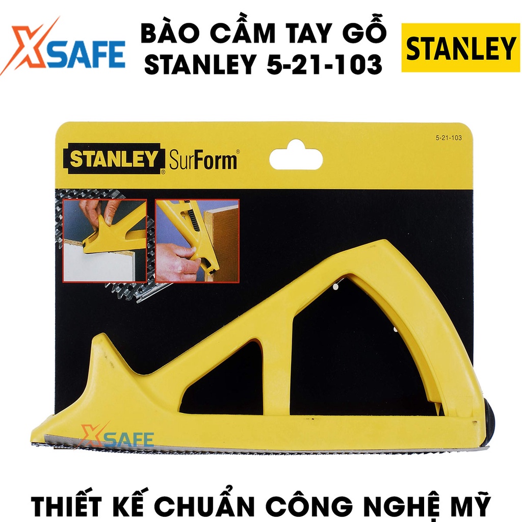 Bào cầm tay gỗ STANLEY 5-21-103 250mm Bào tay nhỏ gọn, lưỡi bào thép carbon cứng cáp, không gỉ, tay cầm nhựa ABS cao cấp