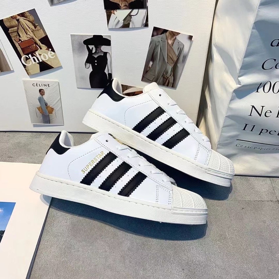 【SF】Gold Standard Adidas Superstar Foundation Sneaker Men and Women Couple Sneakers Casual Shell Toe Clover Sports White Shoes