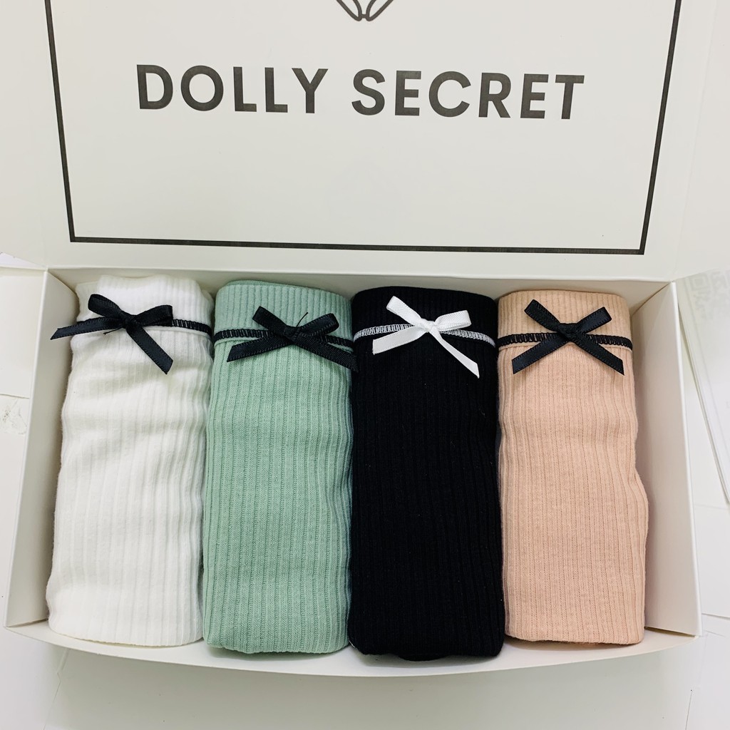 Quần lót len tăm sợi tre 100% cotton kháng khuẩn nâng mông 4D DOLLY SECRET QL002