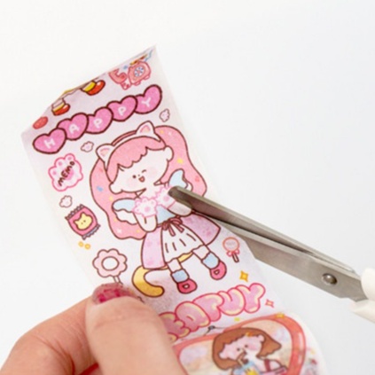 Hộp 5 Cuộn Băng Keo Giấy Trang Trí Sổ Lưu Niệm Đẹp Mắt