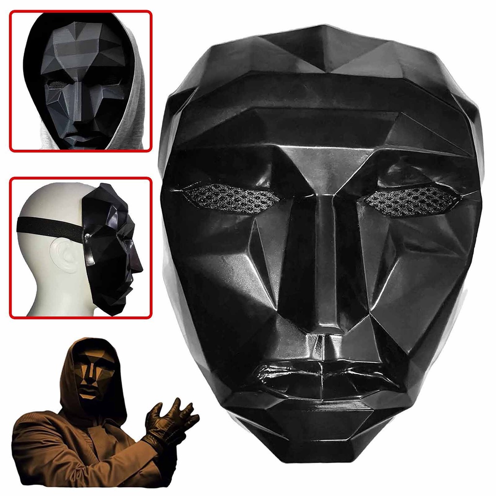 Mặt nạ hóa trang nhân vật tròn/vuông phong cách Hàn Quốc cho dịp Halloween độc đáo