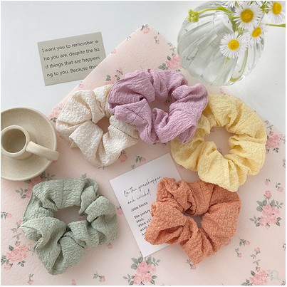 Dây buộc tóc, Cột tóc Scrunchies Đơn Giản