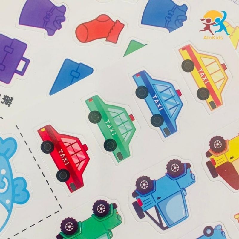 Học liệu bóc dán Montessori 17 chủ đề đồ chơi giúp bé thông minh trí tuệ BBTOYS 97