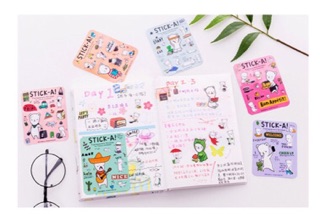 Sticker dán gấu cute