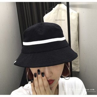 Mũ bucket thời trang đen trắng 043