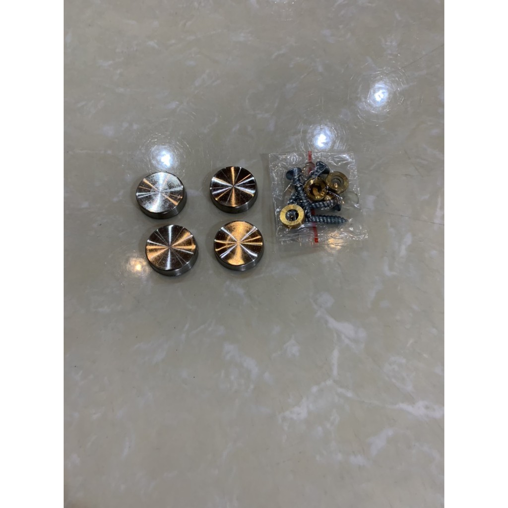 Nắp chụp đầu vít , Nắp lỗ vít - Chất liệu Inox 304 - 1 set 4 chiếc