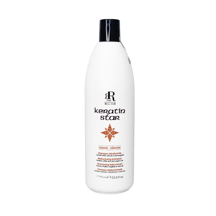 Dầu gội dưỡng ẩm và phục hồi tóc hư tổn Rrline Keratin Star Shampoo 1000ml