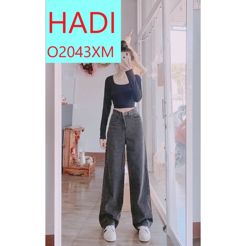 [ BẤY BÌ ] QUẦN JEAN ỐNG RỘNG NỮ LƯNG CAO MÀU XÁM FORM DÀI RỘNG TRƠN VẢI MỀM MỊN SIÊU MÁT SIÊU THOÁNG MÁT ĐỈNH CHẤT CAO