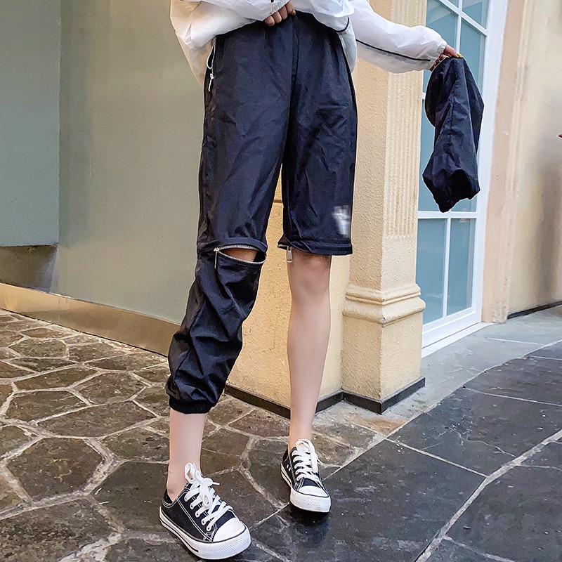 Quần Thể Thao Nữ Dài Ngang Mắt Cá Chân Lưng Cao Hai Mặt Phong Cách Châu Âu Mới | BigBuy360 - bigbuy360.vn