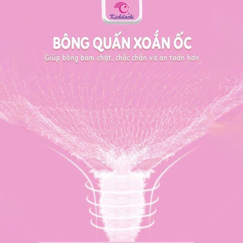 200 chiếc Tăm bông sơ sinh hình lợn Hồng Kichilachi thân giấy, hai đầu
