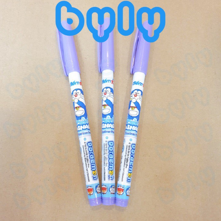Bút lông kim Điểm 10 Doraemon 𝑻𝒉𝒊𝒆̂𝒏 𝑳𝒐𝒏𝒈 TP-FL08/DO ngòi 0.3mm