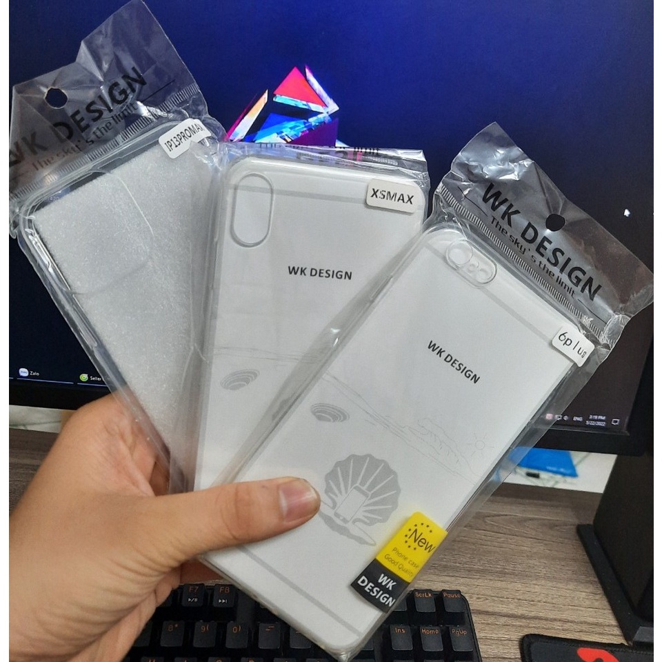 Ốp Lưng chính hãng WK Design Silicon trong suốt IPhone 6/6s/6plus/7/7 plus/8 plus/X/XS Max/11/11 Pro Max/12/12 Pro Max