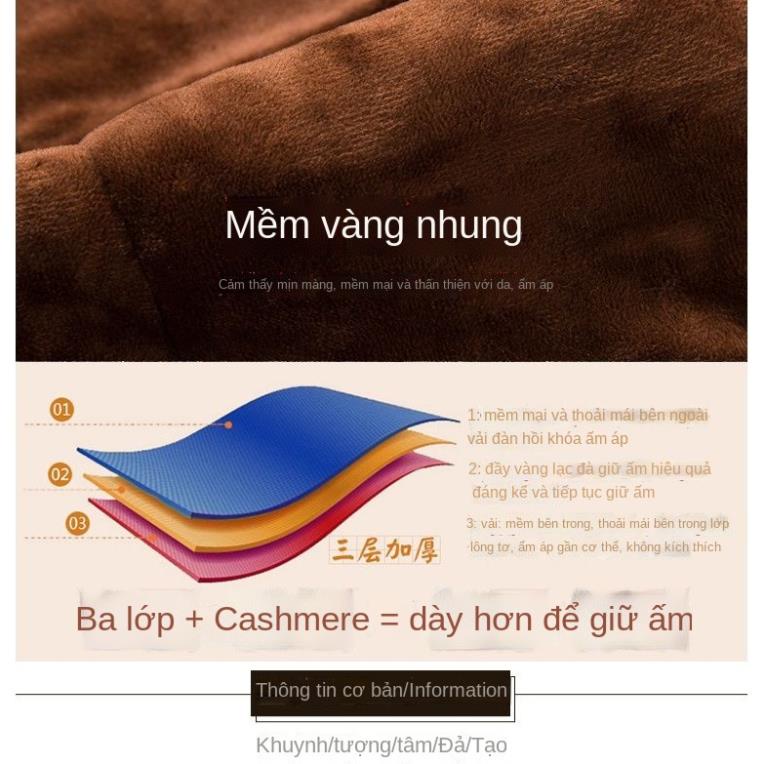 Áo khoác nỉ bông lạc đà nam cho người trung niên và lớn tuổi bố mặc dày dặn ấm áp già size ở nhà -vn5