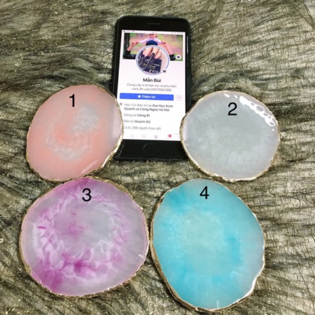 Đá pha màu sơn gel, phụ kiện nail