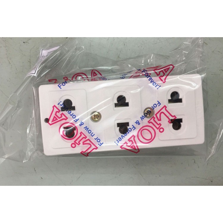 Ổ Cắm Nổi LiOA 2 Chấu - Đơn, Đôi, Ba