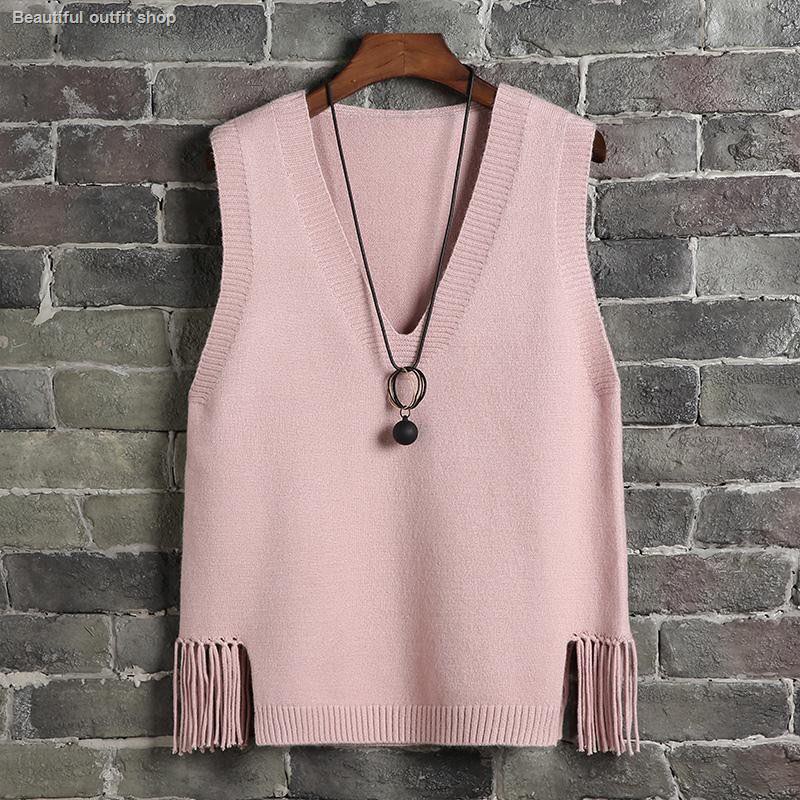 Áo Khoác Len Cổ Chữ V Không Tay Thời Trang Xuân Thu 2020 Cho Nữ | BigBuy360 - bigbuy360.vn